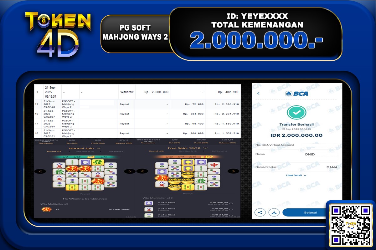 MAHJONG WAYS 2 – BUKTI JACKPOT SLOT TOKEN4D