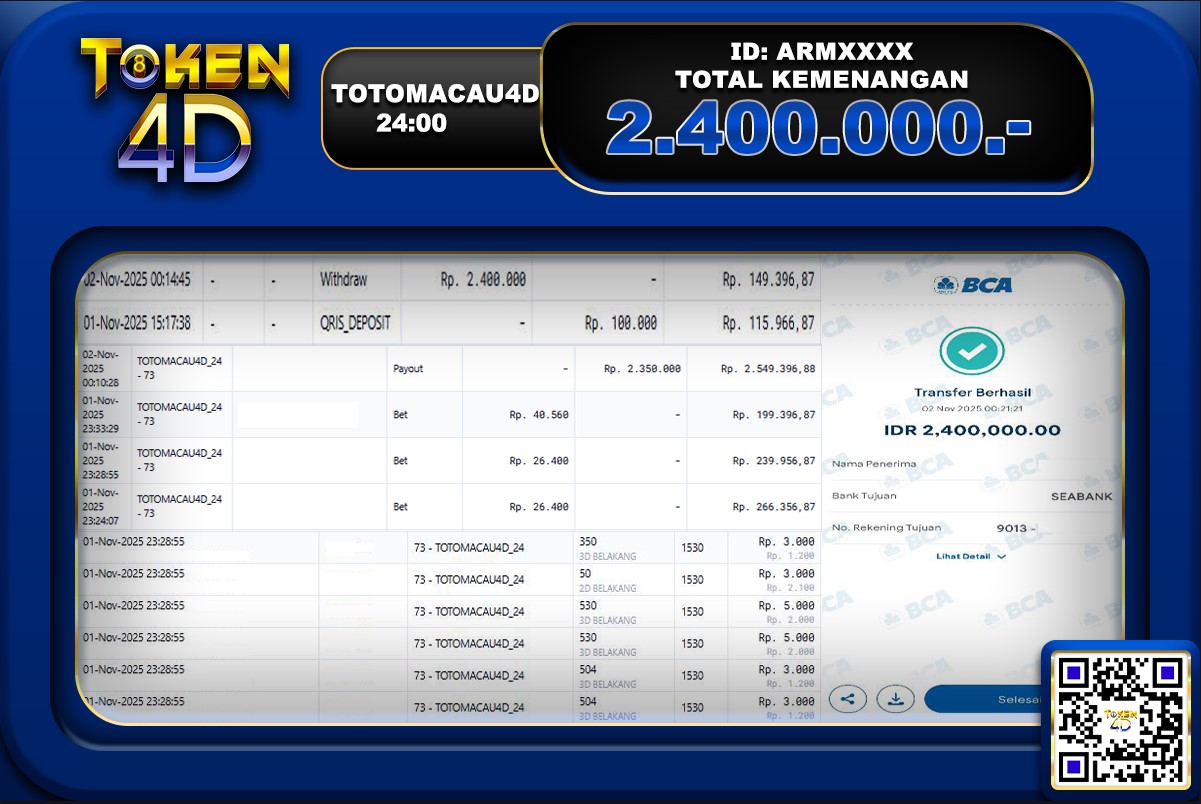 TOGEL TOTOMACAU4D 24 – BUKTI JACKPOT TOGEL TOKEN4D