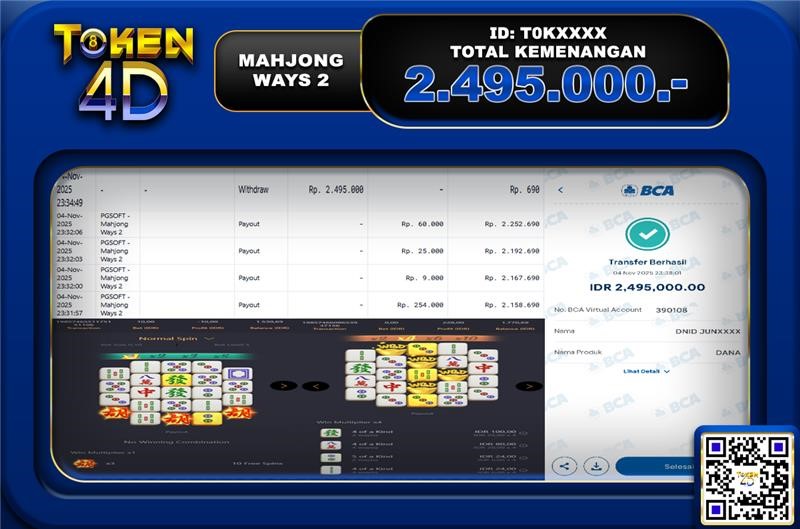 MAHJONG WAYS 2 – BUKTI JACKPOT SLOT TOKEN4D