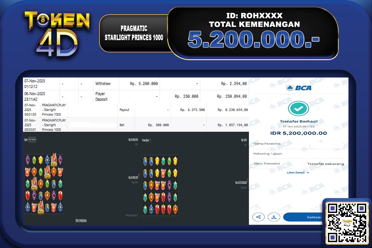 STARLIGHT PRINCESS 1000 – BUKTI JACKPOT SLOT TOKEN4D