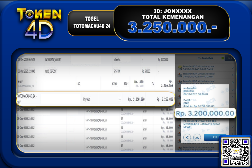 TOGEL TOTOMACAU4D 24 – BUKTI JACKPOT TOGEL TOKEN4D